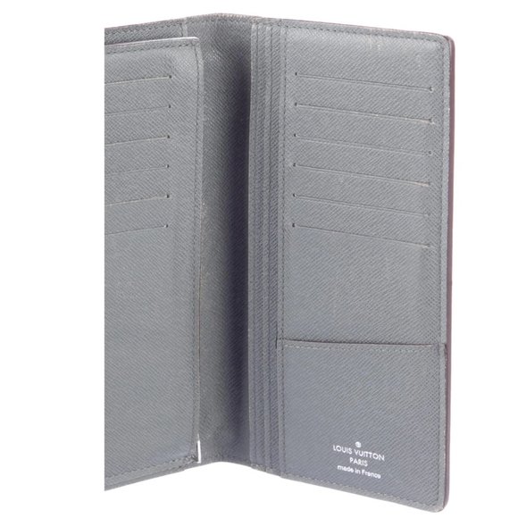 Authentic LOUIS VUITTON 2011 Leather Brazza Wallet Gray - Picture 5 of 5